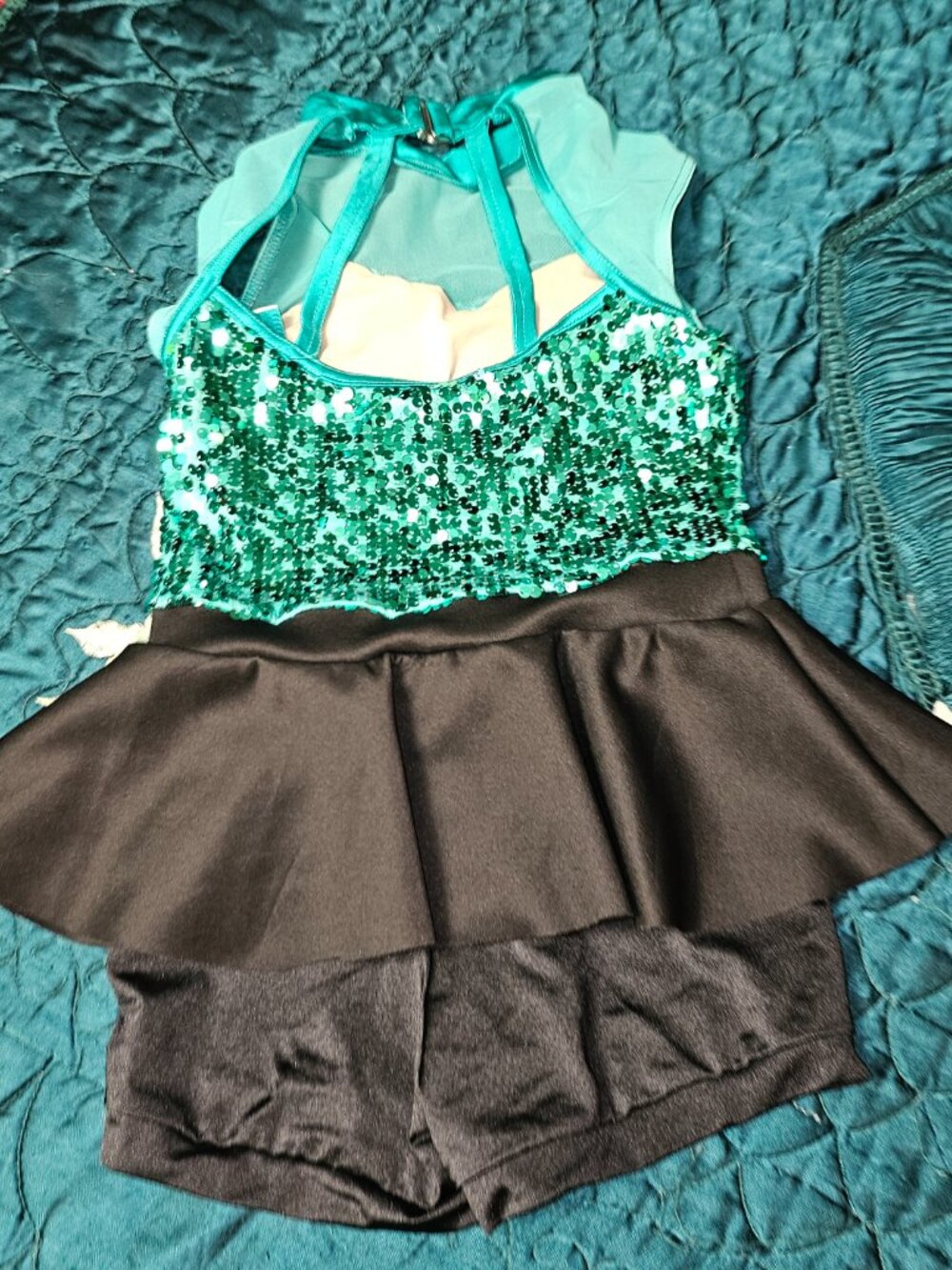 Weissman - Girls Green & Black Dance Costume - LC (14)